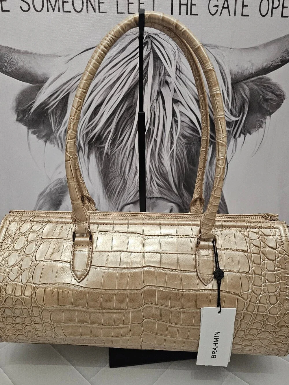 Brahmin Sophia Multi Whimsy Sequin Floral Leather Satchel NWT